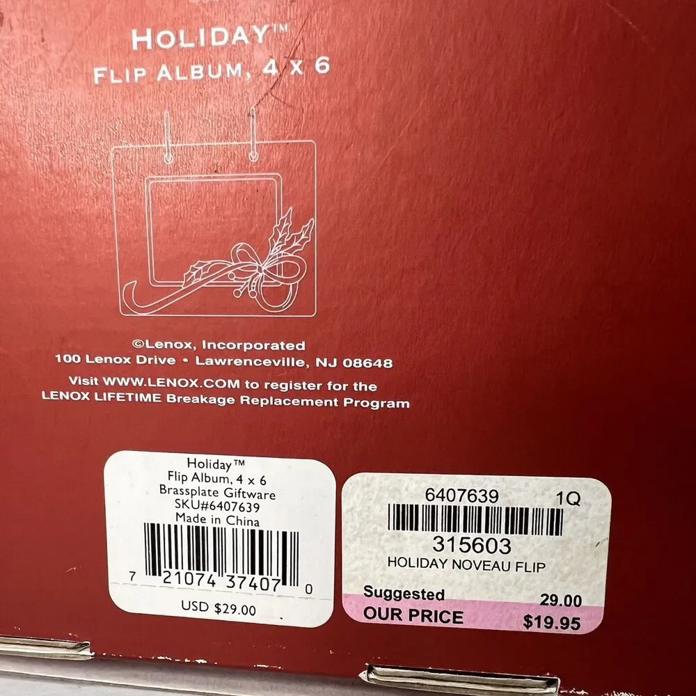 Lenox For The Holidays Brassplate Finish 4x6